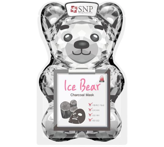 SNP Ice Bear Charcoal Mask chłodząco-oczyszczająca maska w płachcie (33 ml)
