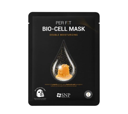 SNP Per Fit Bio-Cell Mask Double Moisturizing intensywnie nawilżająca maska w płachcie z biocelulozy (25 ml)