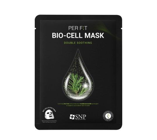 SNP Per Fit Bio-Cell Mask Double Soothing intensywnie łagodząca maska w płachcie z biocelulozy (25 ml)