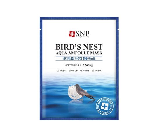 SNP Purity Bird's Nest Aqua Ampoule Mask nawilżająco-rewitalizująca maska w płachcie z ekstraktem z ptasich gniazd (25 ml)