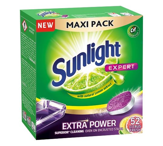 Sunlight Expert Extra Power Citrus Fresh tabletki do zmywarki 52szt