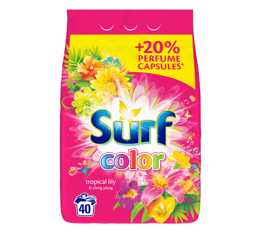 Surf Color Tropical Lily & Ylang Ylang proszek do prania do koloru 2,6kg
