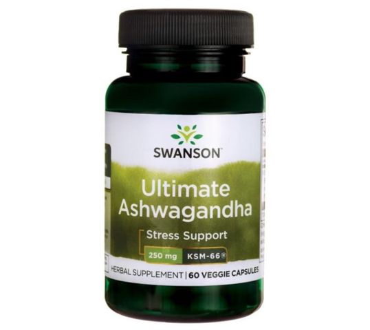 Swanson Ashwagandha Ksm-66 250mg suplement diety 60 kapsułek