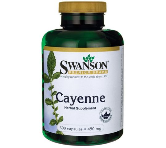 Swanson Cayenne (Pieprz Kajeński) 450mg suplement diety 300 kapsułek