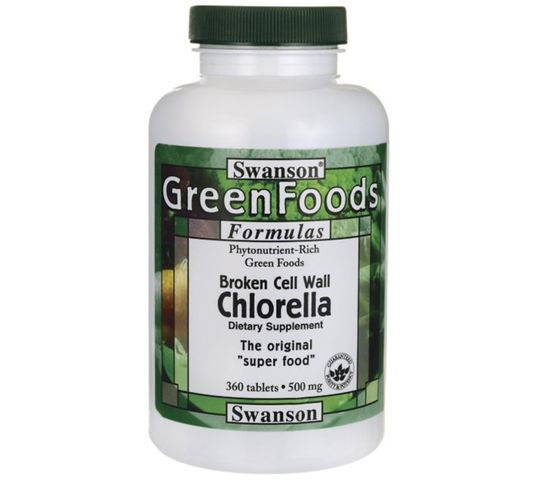 Swanson Chlorella 500mg suplement diety 360 tabletek