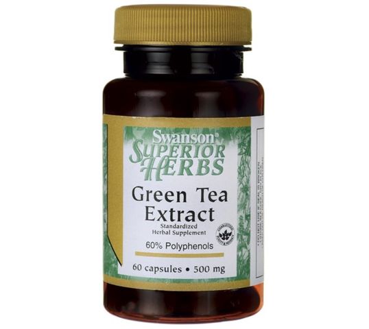 Swanson Green Tea Extract 500mg suplement diety 60 kapsułek