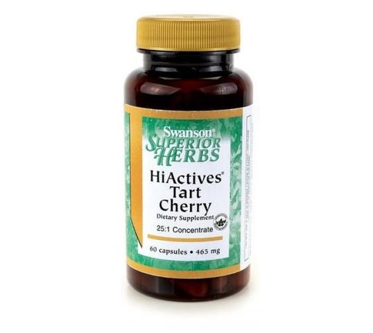 Swanson Hiactives Tart Cherry 465mg suplement diety 60 kapsułek