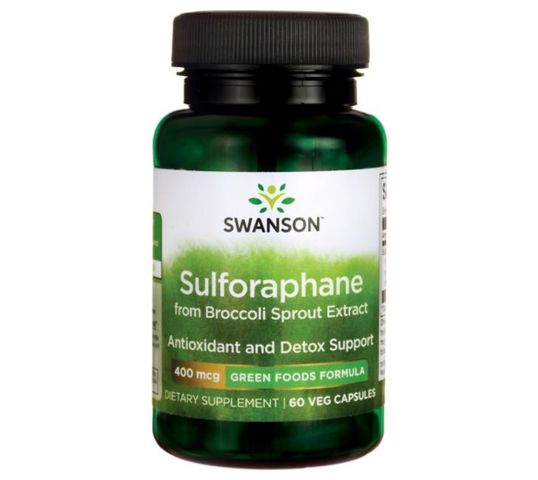 Swanson Sulforafan Kiełki Brokuła 400µg suplement diety 60 kapsułek