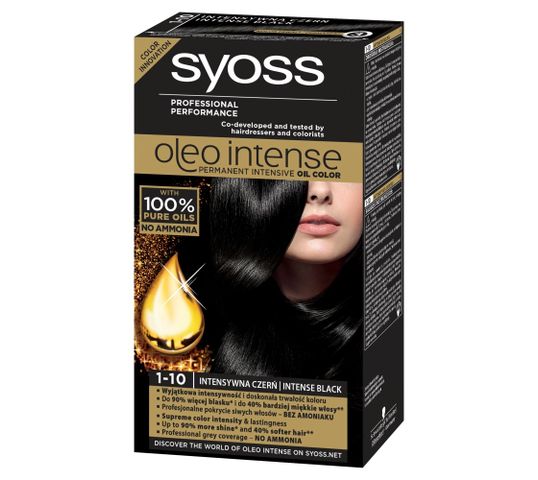 Syoss farba do każdego typu włosów oleo 1-10 intensywna czerń 50 ml