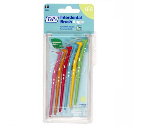 TePe Angle szczoteczki międzyzębowe zestaw startowy mix rozmiarów 0.4-0.8mm 6szt