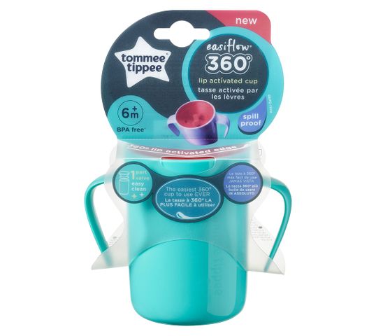 Tommee Tippee Easiflow 360° kubek z uchwytami 6m+ Zielony 200ml