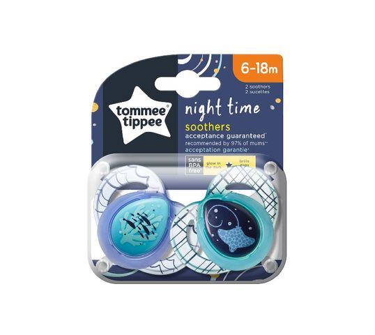 Tommee Tippee Night Time smoczek uspokajający 6-18m 2szt
