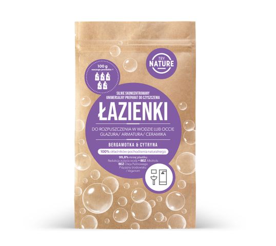 Try Nature Silnie skoncentrowany uniwersalny preparat do czyszczenia łazienki (100 g)