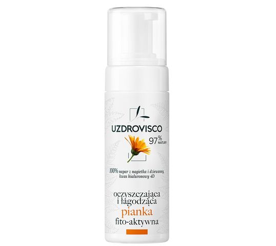 UZDROVISCO Fitoaktywna pianka oczyszczająca i łagodząca do mycia twarzy 150ml