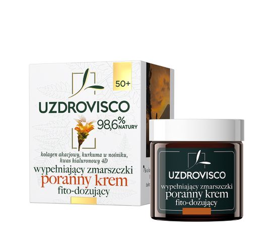 UZDROVISCO Kurkuma wypełniający zmarszczki poranny krem fito-dozujący 50ml