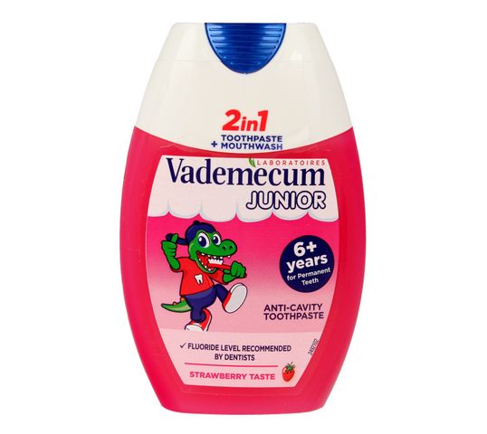 Vademecum Junior 6+ pasta do zębów 2w1 Strawberry 75 ml