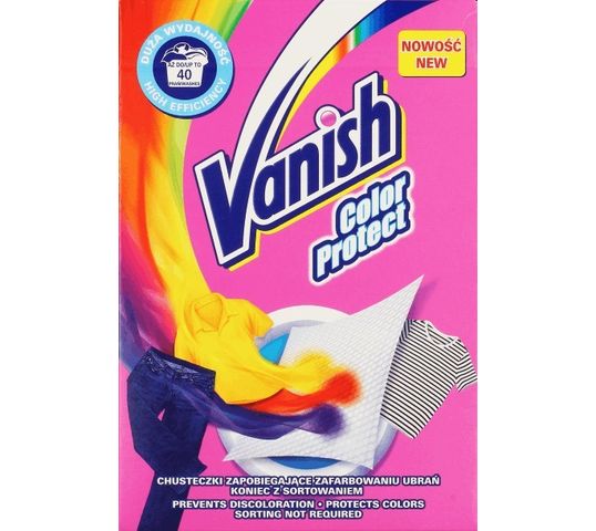 Vanish Color Protect - chusteczki wyłapujące barwnik 40 prań