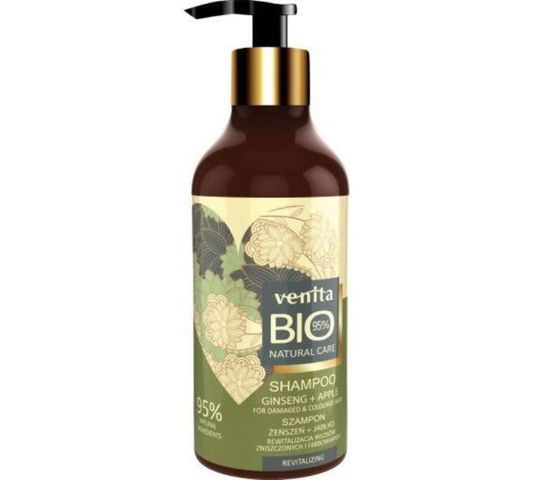 Venita Bio Natural Care Revitalizing Hair Shampoo szampon do włosów farbowanych i wymagających regeneracji Żeńszeń & Jabłko (400 ml)