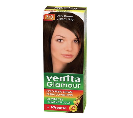 Venita Glamour farba do włosów 3/0 Ciemny Brąz