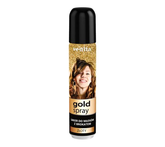 Venita Lakier do włosów z brokatem Złoty 75ml