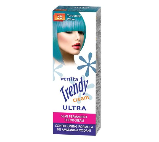 Venita Trendy Cream krem do koloryzacji włosów 38 Turquoise Wave