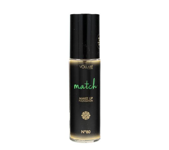Vollare Cosmetics – Podkład przeciw niedoskonałościom Match nr 80 Porcelain (30 ml)