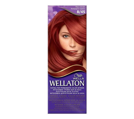 Wella  Wellaton Intense Permanent Color krem intensywnie koloryzujący 8/45 Czerwień Kolorado 1szt