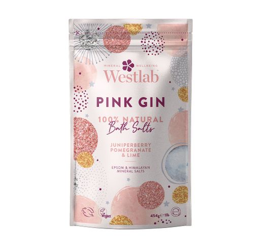 Westlab Pink Gin Bath Salts rewitalizująco-oczyszczająca sól do kąpieli Owoc Jałowca & Granat & Limonka (454 g)