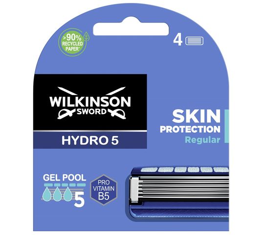 Wilkinson Hydro 5 Skin Protection Regular zapasowe ostrza do maszynki do golenia dla mężczyzn (4 szt.)