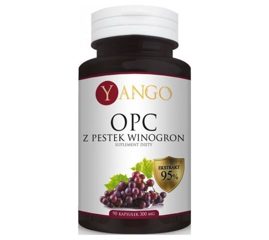 Yango OPC Ekstrakt Z Pestek Winogron 300mg suplement diety 90 kapsułek
