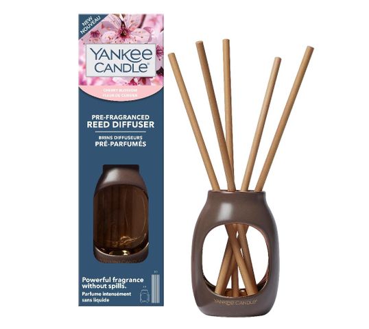 Yankee Candle Pre-Fragranced Reed Diffuser dyfuzor do zapachu z pałeczkami Cherry Blossom