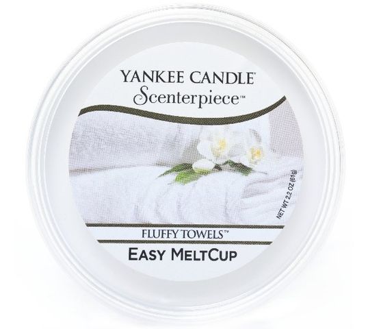 Yankee Candle Scenterpiece Easy Melt Cup wosk do elektrycznego kominka Fluffy Towels 61g