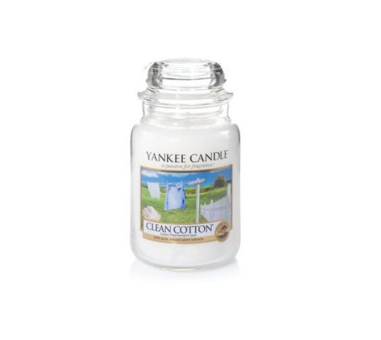 Yankee Candle Świeca zapachowa duży słój Clean Cotton® 623g