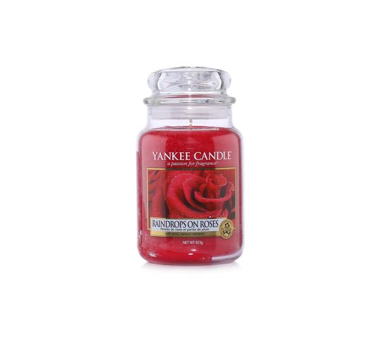Yankee Candle Świeca zapachowa duży słój Raindrops On Roses 623g