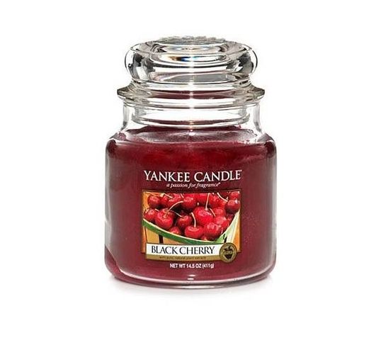 Yankee Candle Świeca zapachowa średni słój Black Cherry 411g