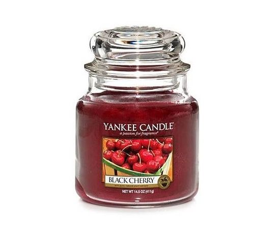 Yankee Candle Świeca zapachowa średni słój Black Cherry 411g