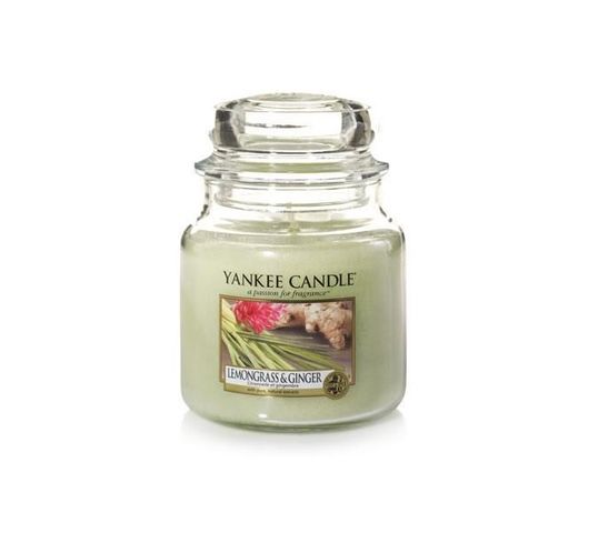 Yankee Candle Świeca zapachowa średni słój Lemongrass & Ginger 411g