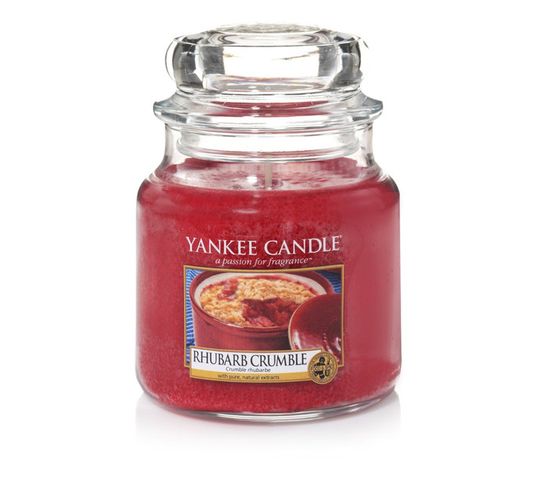 Yankee Candle Świeca zapachowa średni słój Rhubarb Crumble 411g