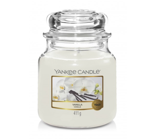 Yankee Candle świeca zapachowa średni słój Vanilla (411 g)