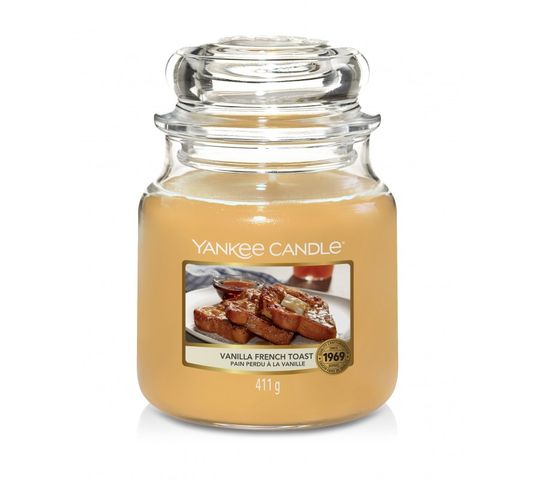 Yankee Candle – Świeca zapachowa średni słój Vanilla French Toast (411 g)
