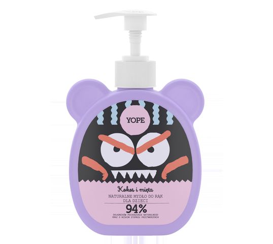 Yope – naturalne mydło do rąk dla dzieci Kokos i Mięta (400 ml)