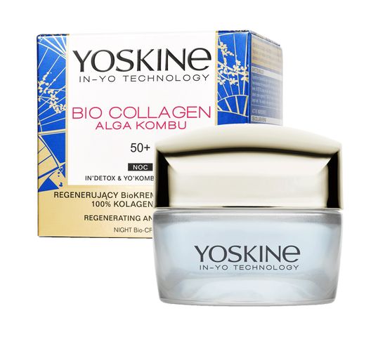 Yoskine Bio Collagen Regenerujący BioKrem na zmarszczki 100% kolagen morski (50 ml)