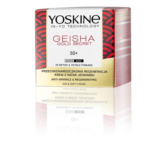 Yoskine Geisha Gold Secret krem dzień i na noc z nićmi jedwabiu 55+ (50 ml)